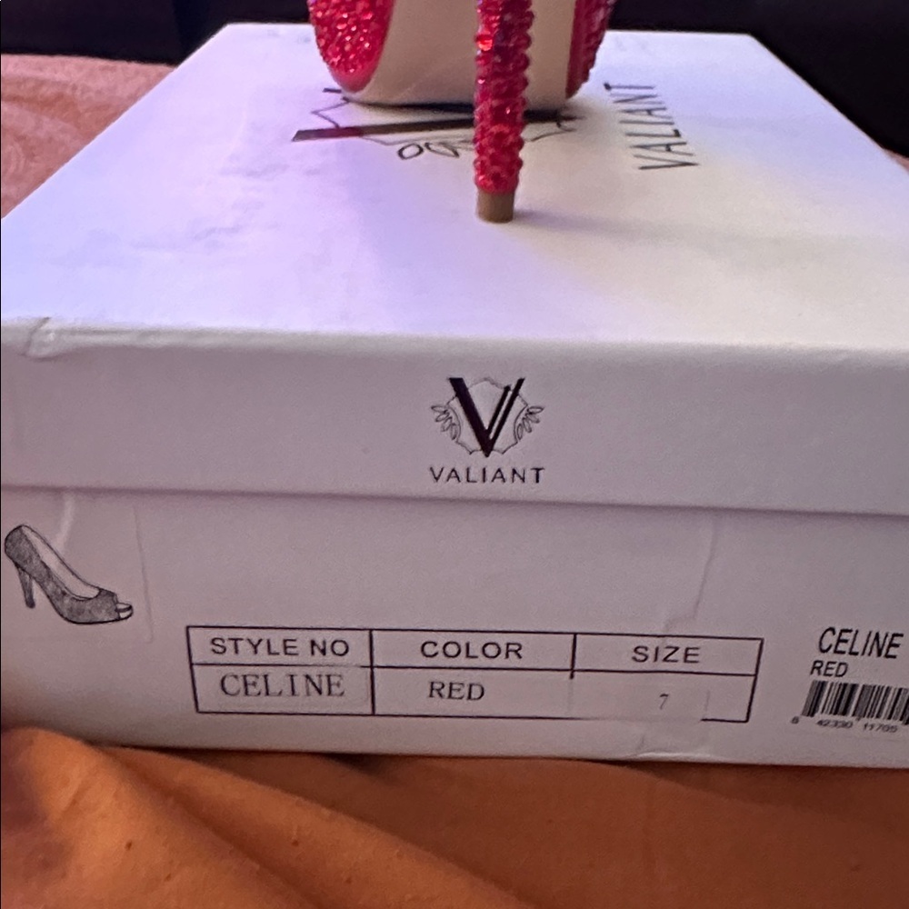 Valiant’s Celine Red Glitter Heels. - Picture 2 of 2